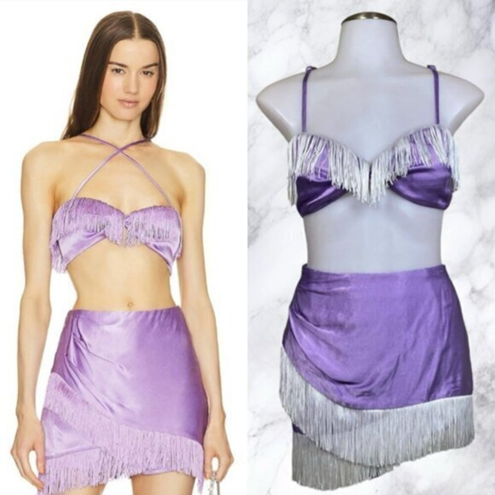 Michael Costello xREVOLVE Jasmine Top and Skort - Purple